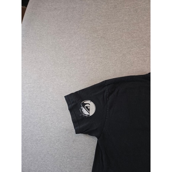Vintage Quicksilver T Shirt Mens XL Slim Black Big Graphic Logo Y2K Surf Skate - Picture 7 of 10